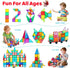 100PCS Magnetic Tiles Blocks for Kids Ages 3-8, STEM Educational Magnet Building Toys for Toddlers, Gifts for 3-8 Year