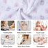 Viviland Baby Washcloths, 24Pack Soft Absorbent Towels for Newborn, Pink Elephant, Gentle on Sensitive Skin