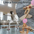 Balloon Bamboo Man Battle, Handmade Wooden Fencing Puppets, Wooden Battle Bots Arena, Battle Bots (Larger Bamboo Man)