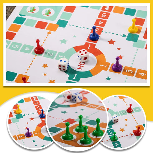 48 Pcs Multicolor 1 Inch Board Game Pieces, Plastic Pawns for Tabletop Games, Random Color Accessories