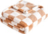 Checkered Baby Blanket, Fleece Baby Blankets, 30''x40'', Khaki, for Boys Girls