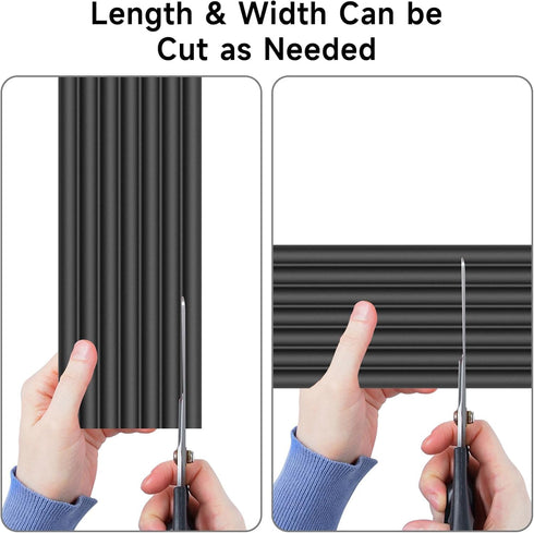 Extra-Wide Edge Protectors for Baby Proofing 6.5ft with 3M Strong Adhesive Tape, Black Safety Guards for Furniture