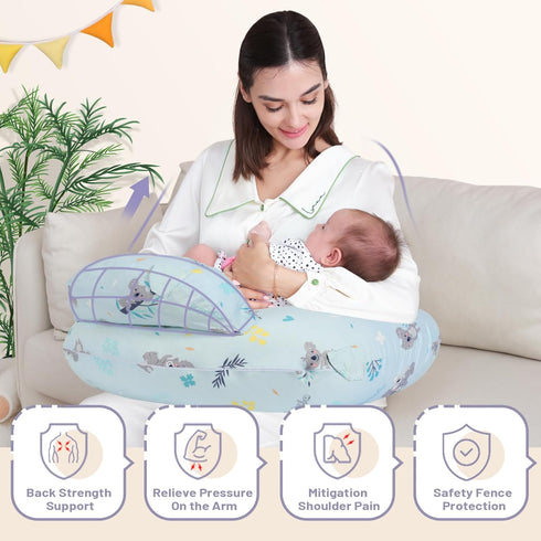 AMASKY Nursing Pillow for Breastfeeding, Breastfeeding Pillows for More Support for Mom and Baby, with Plus Size