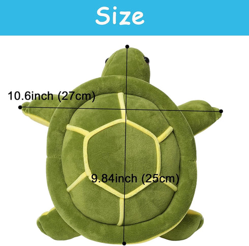 Cute 9.8 Inch Sea Turtle Plush Toys, Soft Stuffed Animals for Kids Birthday Gifts