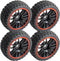 12mm Hex Wheel Rims & Rubber Tires for Redcat HPI Tamiya HSP RC 1/10 on-Road Racing Car (Pack of 4)