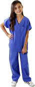 Natural Uniforms Children's Scrub Set - Soft Touch Role Play Costume Set (Ceil Blue, 8/10)