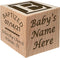 Glitzby Personalized Baby Block - Baptism, Christening, Dedication Keepsake Gift for Boy & Girl, Custom Engraved