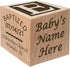 Glitzby Personalized Baby Block - Baptism, Christening, Dedication Keepsake Gift for Boy & Girl, Custom Engraved