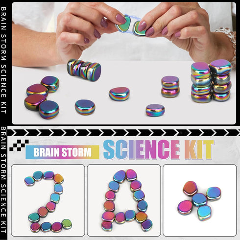Umnodobn 18 Age:15+ Fidget Magnet Ferrite Slime Putty Science Kit Large Fidget Toy PCS Hematite Magnetic Stones