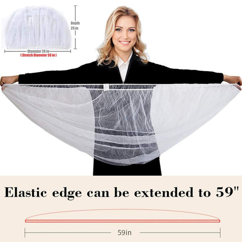 Mosquito Net for Stroller 2Pack, Protective Bug Netting for Strollers, Bassinets, Cradles, and Playards