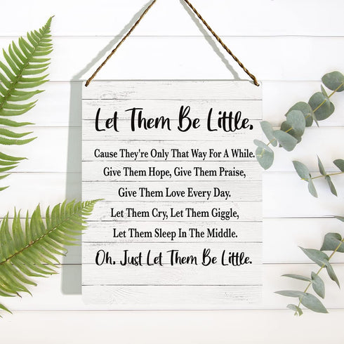 KongMoTree 8x10 Inch(GMS628) Let them be little, Nursery Quotes Wall Art, Nursery Quote Sign, Nursery Sign, Nursery