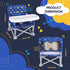 6-36 Portable Baby Chair, Folding Booster Seat with Tray for Dining Table Compact Camping Chair for Lawn Beach Travel