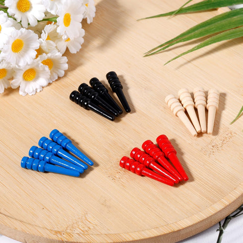 Gosknor 16pcs 1/8 Inch Cribbage Pegs, Wooden Cribbage Board Pegs Fit Holes Crib Pins Cribbage Accessories