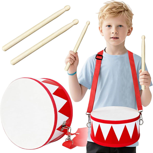 Xeehwb Kids Drum Set,8 in Wooden Toy Drum Set,Educational Baby Musical Toys Drum