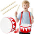 Xeehwb Kids Drum Set,8 in Wooden Toy Drum Set,Educational Baby Musical Toys Drum