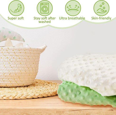 Peryiter 4 16 32 Inch Pcs Changing Pad Cover x Ultra Soft Dots Plush Changing Table Covers for Baby Girls