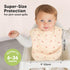 3-Pack KeaBabies Waterproof Baby Bibs for Eating - Lightweight Toddler Feeding Bibs with Large Food Catcher, Mess