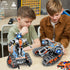 5-in-1 STEM Building Toys with LED Light, 604 PCS RC Tech Tank Robot Sleigh Gift for Kids Ages 6-12+
