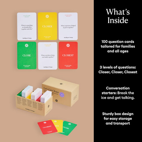 100 Intelligent Change Get Closer: Family Bonding Question Card Game, Conversation Starters with Fun Questions