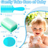 Set 5 Cradle Cap Brush for Babies, of Baby Bath Essentials with Bath Sponge Silicone Scrubber Long Handle Comb