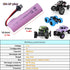3PCS 3.7V 2000mAh SM-2P Plug Lithium Battery with USB Charging Cable for Off-Road Vehicle Truck RC Toys