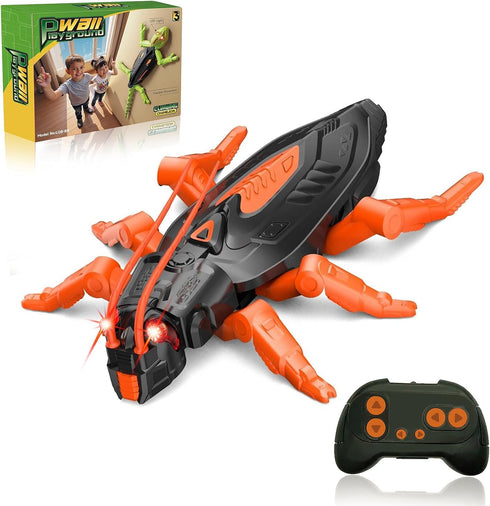 Wall Crawler Cockroach RC Toy, Creepy Crawly Remote Control Robot for Kids,