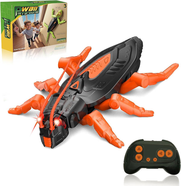 Wall Crawler Cockroach RC Toy, Creepy Crawly Remote Control Robot for Kids,