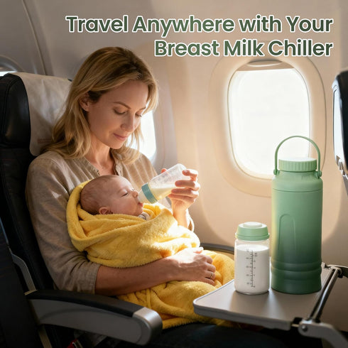 THXDONEX 22oz 360 24 2pcs Breast Milk Cooler Bottle Portable Milk Cooler for Breastmilk, Total Cooling for Hours;