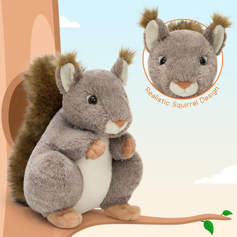 Animal,17.7" MaoGoLan Giant Squirrel Stuffed Realistic Squirrel Plush Toys with Cute and Fluffy Tails,Big Stuffed