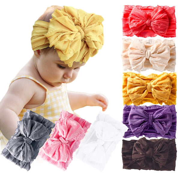 DANMY Baby Girl Elastic Headbands, Newborn Toddler Hairbands, Soft Hair Accessories