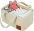 Fasty Baby Baby Diaper Caddy Organizer: Soft Beige Teddy Wool - Portable Diaper Caddy, Car Organizer - Newborn