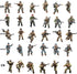 6 PCS Mini WWII Soldier Military Action Figures, Army Model Building Block Toys with Accessories for Kids