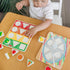 Melissa & Doug Wooden Shape Sorting Grocery Cart - Pretend Play Grocery Toys for Infants and Toddlers Ages 1+