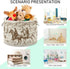 WELLDAY 20"x20"x14" Cotton Rope Basket Western Desert Cowboy Baby Laundry Basket for Living Room, Laundry, Nursery