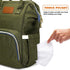 LIMHOO Backpack Diaper Bag for Men Dad, Waterproof Large Canvas Camo Nappy Bags, Baby Care Bag (Army Green)