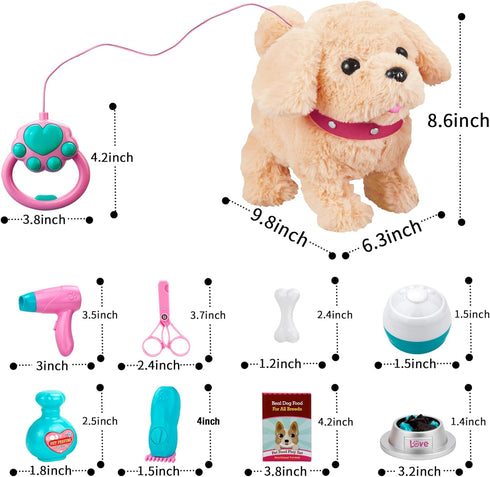 Koonie Talking Plush Golden Retriever Toy, Electronic Interactive Stuffed Puppy for Kids