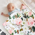 Flower Minky Baby Blanket for Boys & Girls, Double Layer Soft Plush Toddler Blanket, 30 x 40 in