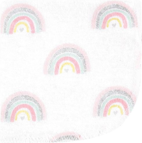10-Pack, Hudson Baby Unisex Baby Flannel Cotton Washcloths Girl New Elephant, One Size