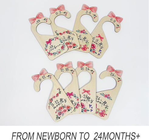 LLUFO Closet 8pcs Closet Closet Baby Dividers Double-Sided Baby Clothes Dividers for Wooden Nursery Decor for Gilrs