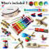 Set LOOIKOOS Toddler Musical Instruments,Wooden Percussion Instruments Toy for Kids Preschool Educational Musical Toys