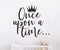 Once Upon a Time Wall Sticker Art, Crown Vinyl Decals for Kids Princess Room, Nursery Decoration, 42X38CM (Black)