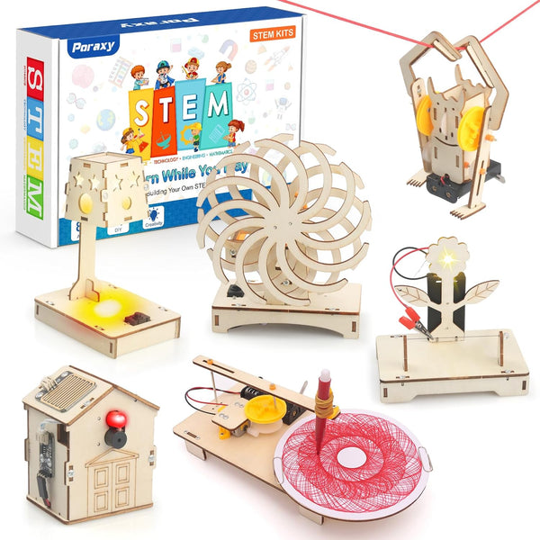 Poraxy 6 in 1 STEM Toys for Kids Ages 8-12, STEM Kits,