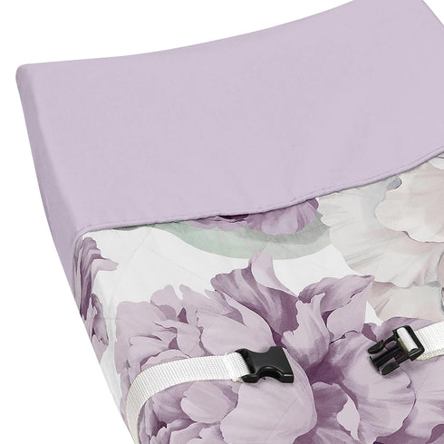 Sweet Jojo Designs Lavender Purple Boho Floral Baby Changing Pad Cover - Infant Diaper Table Change Mat Sheet