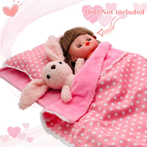 Ferberbears Set Playset 16-18 Inches Baby Doll Accessories Bedding Soft Blanket Mattress Pillow Dolls Fits American