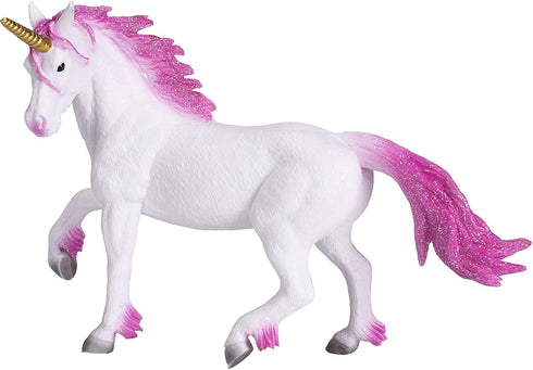 MOJO Pink Unicorn Fantasy Realistic Wildlife Toy-Replica Hand Painted Figurine