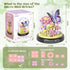 Flower Bouquet Building Set, 582 PCS Mini Building Block Kit with Dust Cover, Butterfly Wildflower for Adults, Girls &
