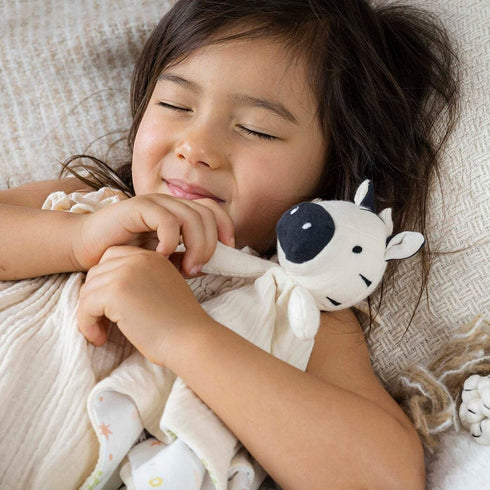 Tikiri Zebra Comforter with Natural Rubber Teether Organic Baby Snuggle Toy | Soft Fabric Safari Comforter