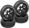 ShareGoo OD 4.52" 1/8 RC Buggy Rubber Tires with 5 Spoke Plastic Rim - Compatible with Arrma Kyosho Exceed RC Traxxas