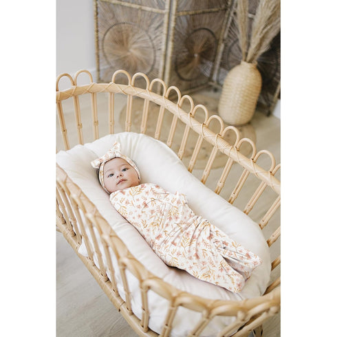 Set Konssy Baby Girl Newborn Receiving Blanket with Headband Baby Swaddle Nursery Swaddle Wrap