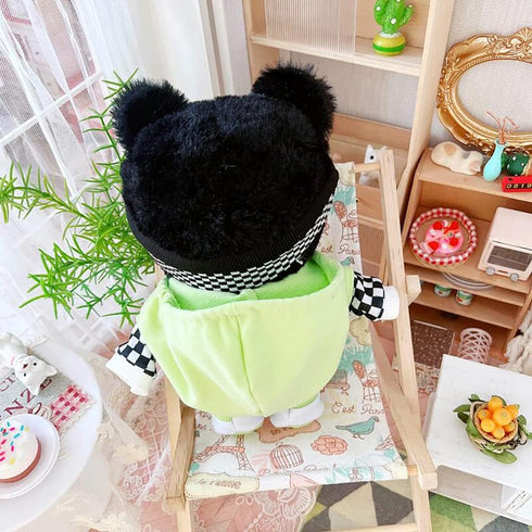 niannyyhouse 20cm Plush Doll Clothes, Hoodie Pants & Shoes Loose Cave Bear Set for 8in Plush Toy
